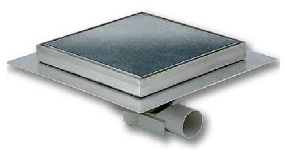 Afvoerputten met tegeldeksel