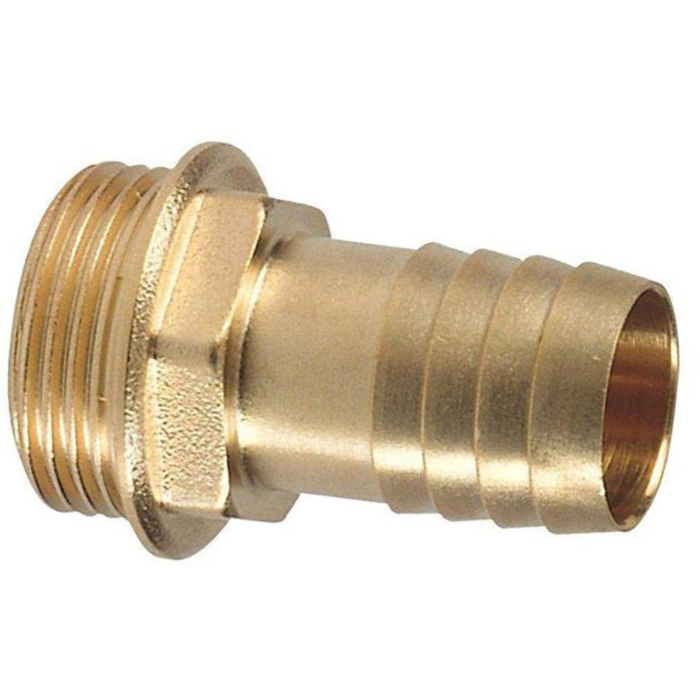 Messing slangtule 6-kant buitendraad 1" x 25 mm