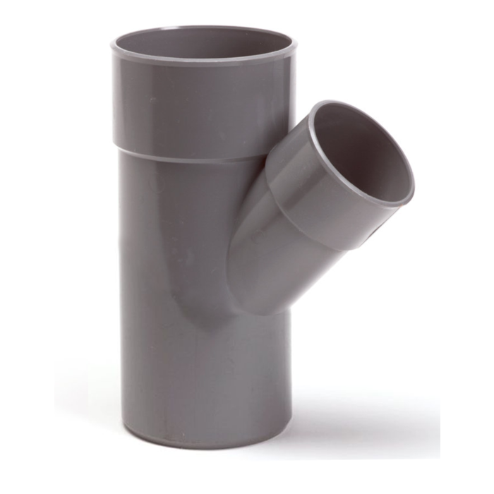 PVC verloop T-stuk 45 graden