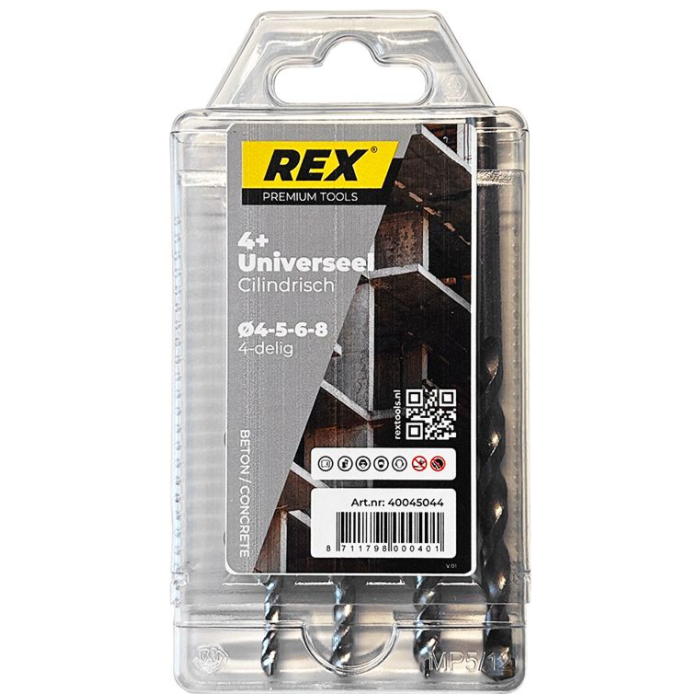 Rex universele steenboorset 4 delig