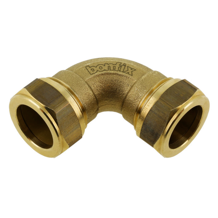 Bonfix messing bocht 90 graden 15 mm knel