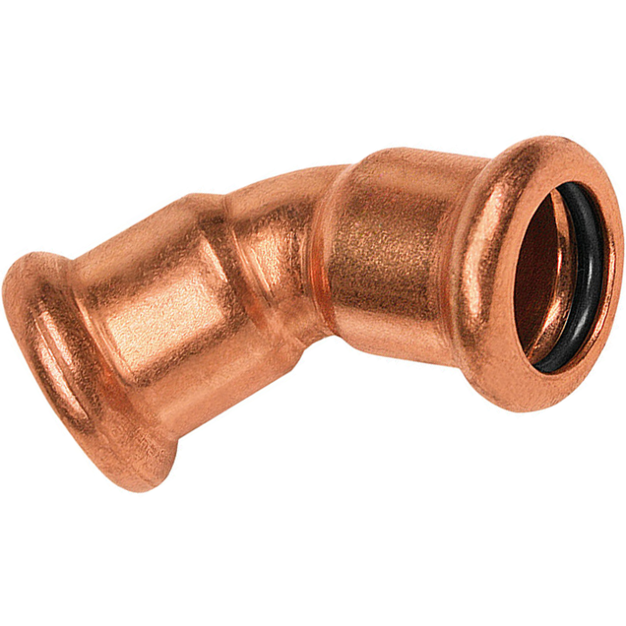 Bonfix PRESS bocht 45° roodkoper 108 x 108 mm