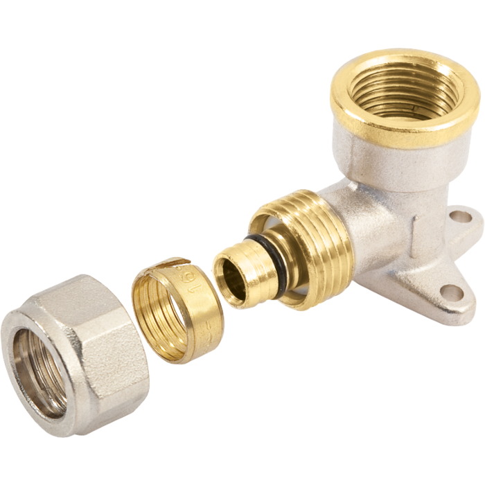 Bonfix alu-knel muurplaat koppeling alu-knel x binnendraad