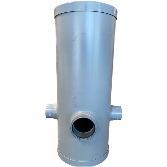 Controleput 3 x aansluiting drainagebuis 80 mm en 1 x 110 mm manchet