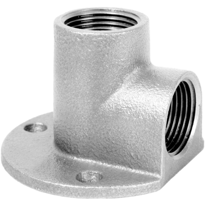 Muurplaat gegalvaniseerd 90° 1 inch binnendraad