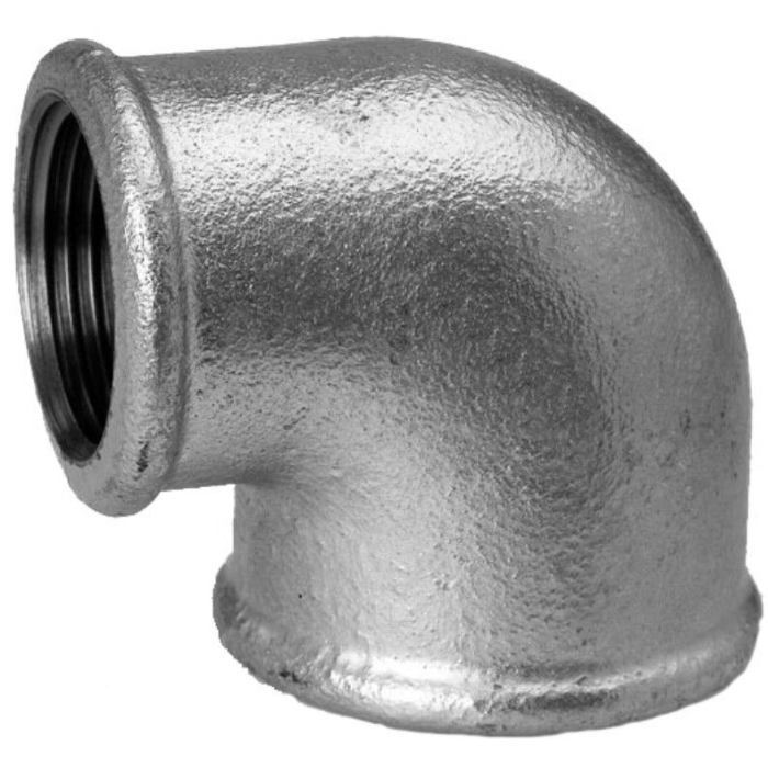 gegalvaniseerde verloopknie 90° 2 x binnendraad