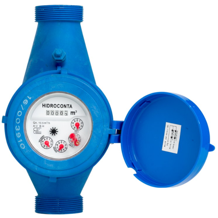 Hidroconta Hidrojet plastic watermeter 1¼" buitendraad