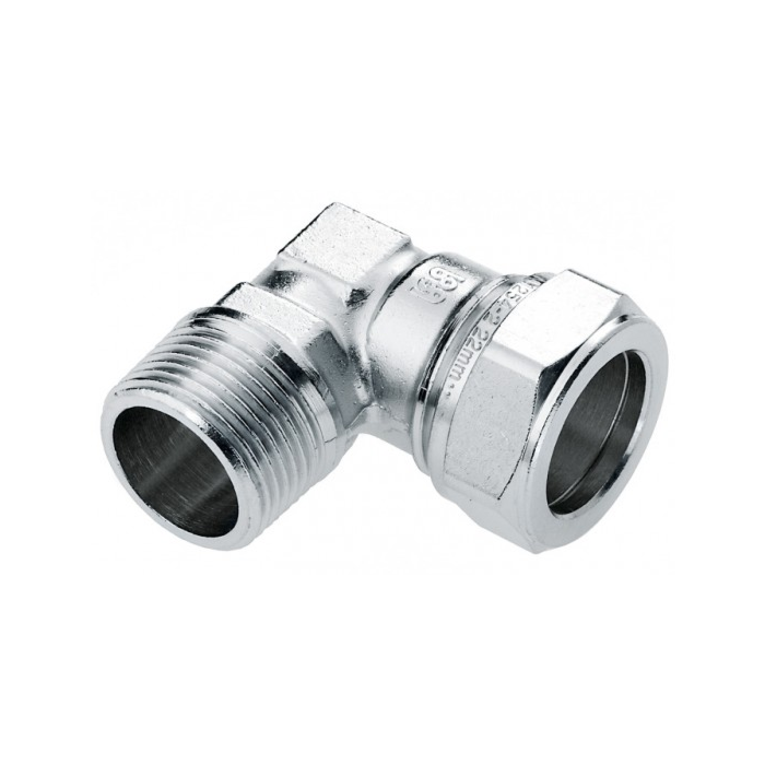 Bonfix messing draadknie vertind knel 28 mm x 1" buitendraad