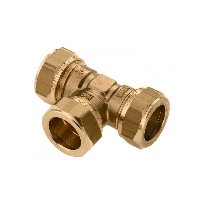 Bonfix messing T-stuk 90º 3 x knel  