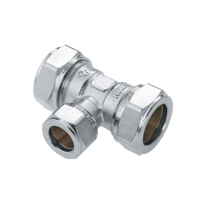 Bonfix verloop t-stuk 3 x knel 90° vernikkeld