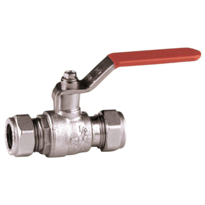 CV kogelkraan verchroomd 2 x knel met rechte hendel