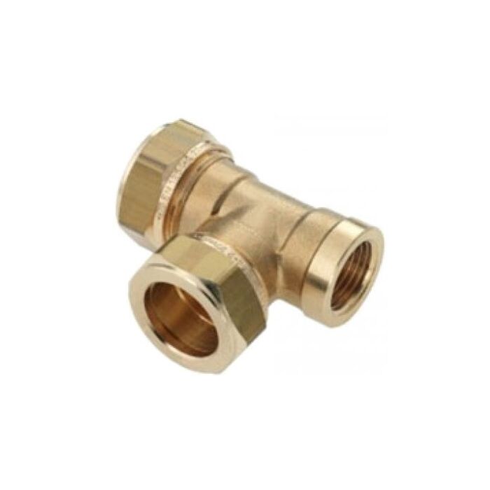 Bonfix messing t-stuk knel 15 x 15 x 1/2" binnendraad