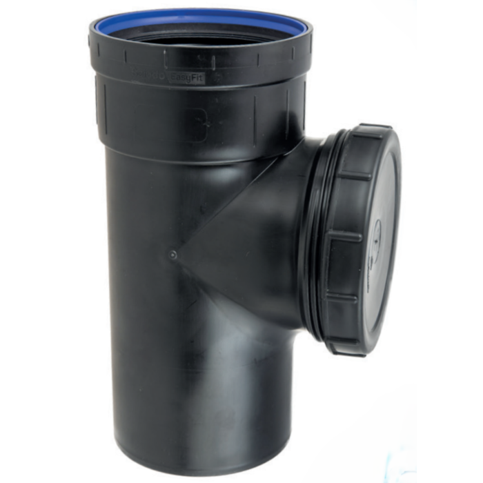 PP ontst.stuk met deksel zwart 110 mm 1 x manchet