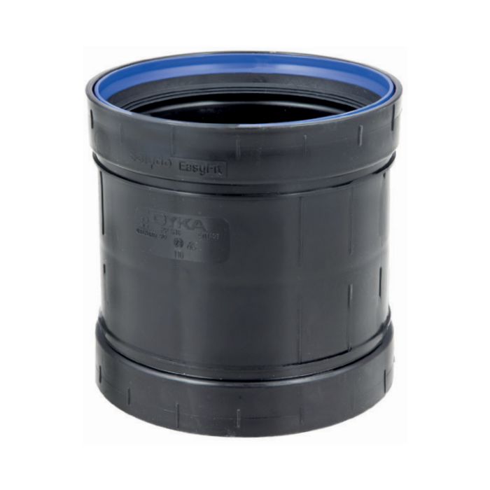 PP schuifmof zwart 90 mm
