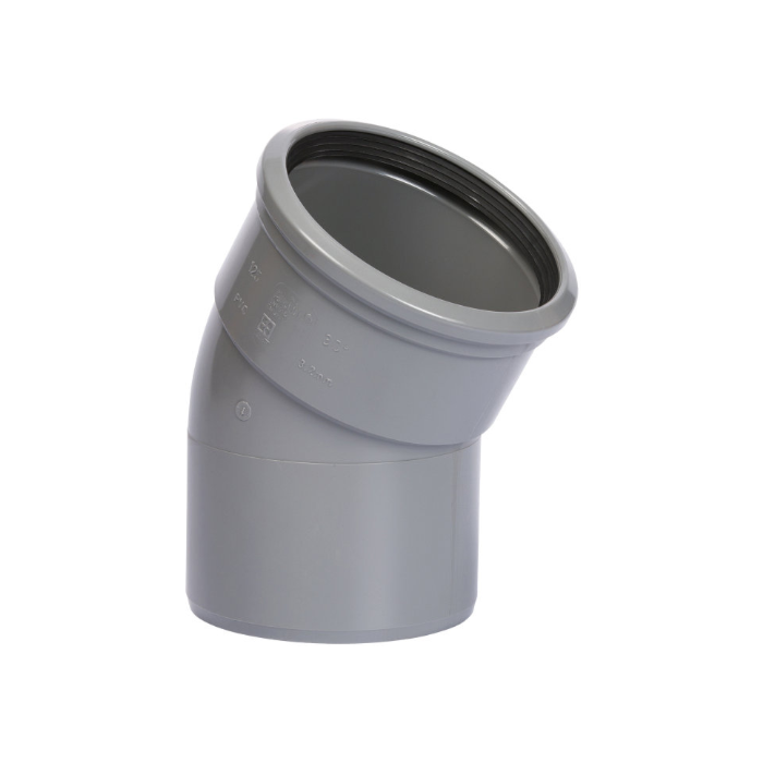 PVC bocht 30° manchet x spie 250 mm