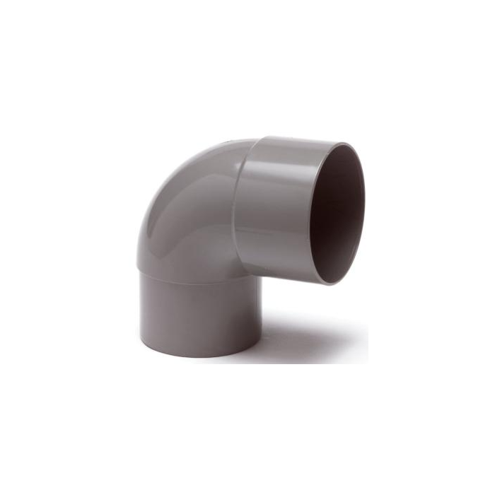 PVC BOCHT HWA M/SPIE 100mm grijs 90°