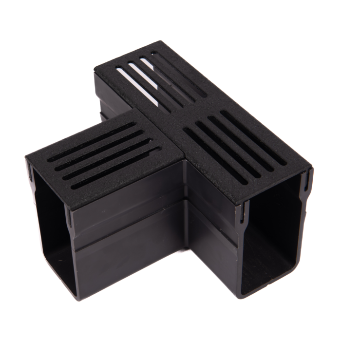 WitWay T-stuk zwart lijngoot smal