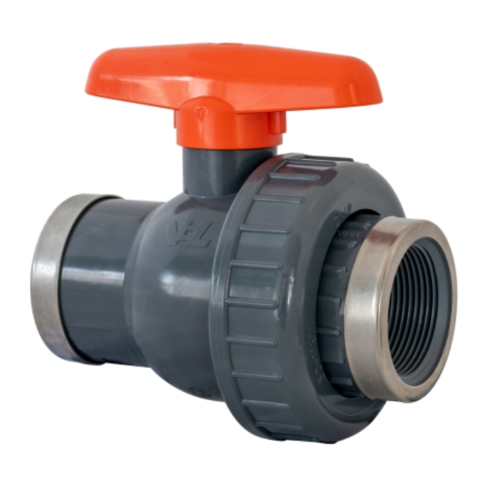 VDL PVC kogelkraan binnendraad x wartel