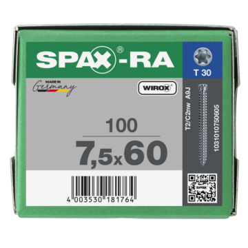 Spax kozijnschroeven T-STAR verzinkt cilinderkop voldraad