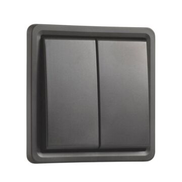 Niko new hydro zwarte spuitwaterdichte wissel/wissel wipschakelaar