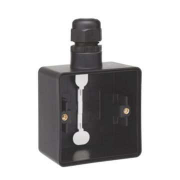 Niko new hydro zwarte spuitwaterdichte opbouwdoos 1-voudig 1 ingang