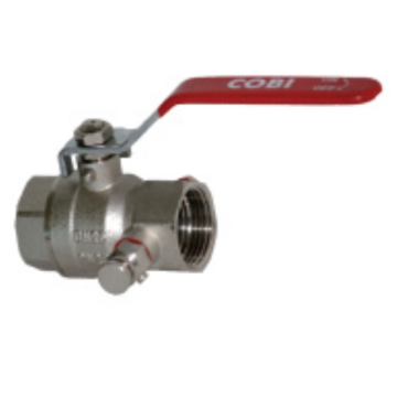 Messing kogelkraan met aftapkraan