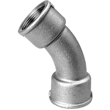 gegalvaniseerde bocht 45° 2 x binnendraad