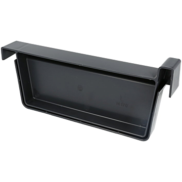 Rawinso pp eindstuk links antreciet voor polyester bakgoot (rechterkant schuin)