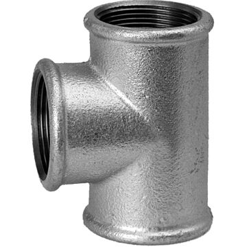 Gegalvaniseerd t-stuk 90°, 3 x 1/4" tm 4" binnendraad