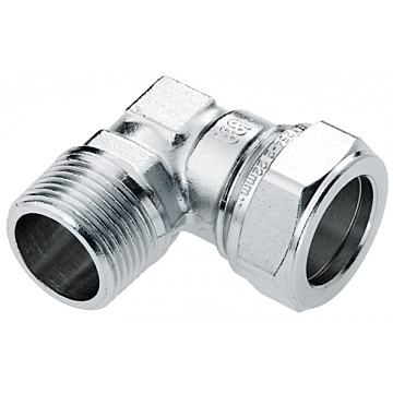 Bonfix messing draadknie, knel x buitendraad, vernikkeld