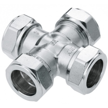 Bonfix messing kruisstuk 4 x knel vernikkeld