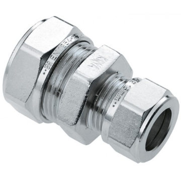 Bonfix verloopkoppeling 2 x knel vernikkeld