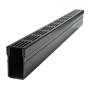 lijngoot aluminium zwart 1 meter