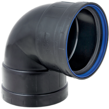 PP bocht 90° 2 x manchet