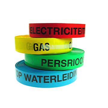 Waarschuwingslint water gas elektra riool glasvezel